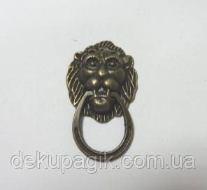 Ручка декоративна-22, бронза, 2,8х4,9см, фото 1