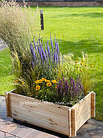 Садовый деревянный ящик неокрашенный 600х1000х300мм, Вазоны для летних террас, Садовые вазоны, Высокие грядки