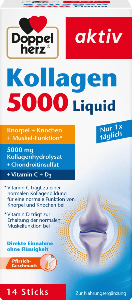 Біологічно активна добавка Doppelherz Kollagen 5000 Liquid, 14 шт.