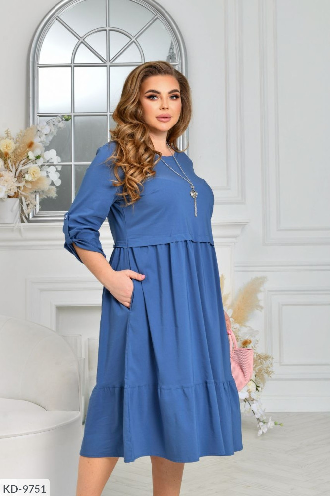 Сукня жіноча яскравий колір, бенгалін, батал 9749 |52-58р.