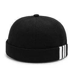 Кепка Докер (Docker cap, Біні, Безкозирка) без козирка Чорна, Унісекс WUKE One size