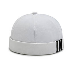 Кепка Докер (Docker cap, Біні, Безкозирка) без козирка Біла, Унісекс WUKE One size