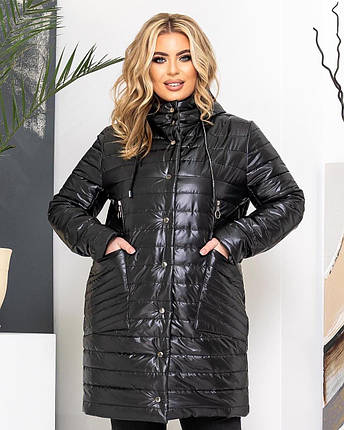 Шикарна жіноча куртка на синтепоні 100, тканина "Плащівка" 50, 52, 54, 62 розмір 50, фото 1