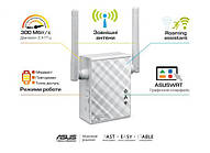 Повторитель Wi-Fi сигнала ASUS RP-N12  N300 1хFE LAN ext. ant x2 90IG01X0-BO2100 (код 1425194)