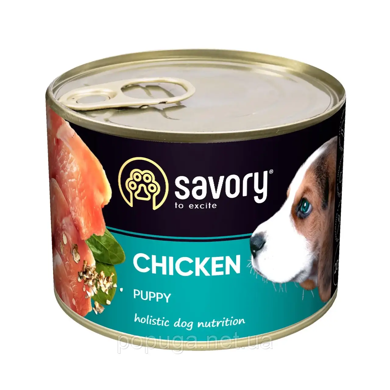 Вологий корм для цуценят Savory 200 г (курка), фото 1
