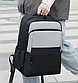 Стильний рюкзак чоловічий на 2 відділення / Рюкзак для поїздок і роботи / Рюкзак міський для ноутбука Сірий, фото 6