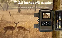 Нагрудна боді-камера Фотолівичка PR700PRO мисливська камера P66 12mp з екраном і нічним баченням, фото 5