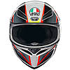 МОТОШОЛОМ ЗАКРИТИЙ AGV K1 S - BLIPPER GREY/RED, фото 3