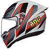 МОТОШОЛОМ ЗАКРИТИЙ AGV K1 S - BLIPPER GREY/RED, фото 2