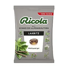 Льодяники Ricola Liquirizia Lakritz Ohne Zucker 70g