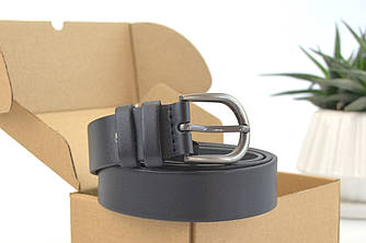 Практичний жіночий ремінь колір чорний натуральна шкіра подарунок на День Народження |  від 80 до 140 см