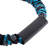 Еспандер трубчастий із ручками у захисному рукаві навантаження-25кг Zelart FI-7833-55, фото 3