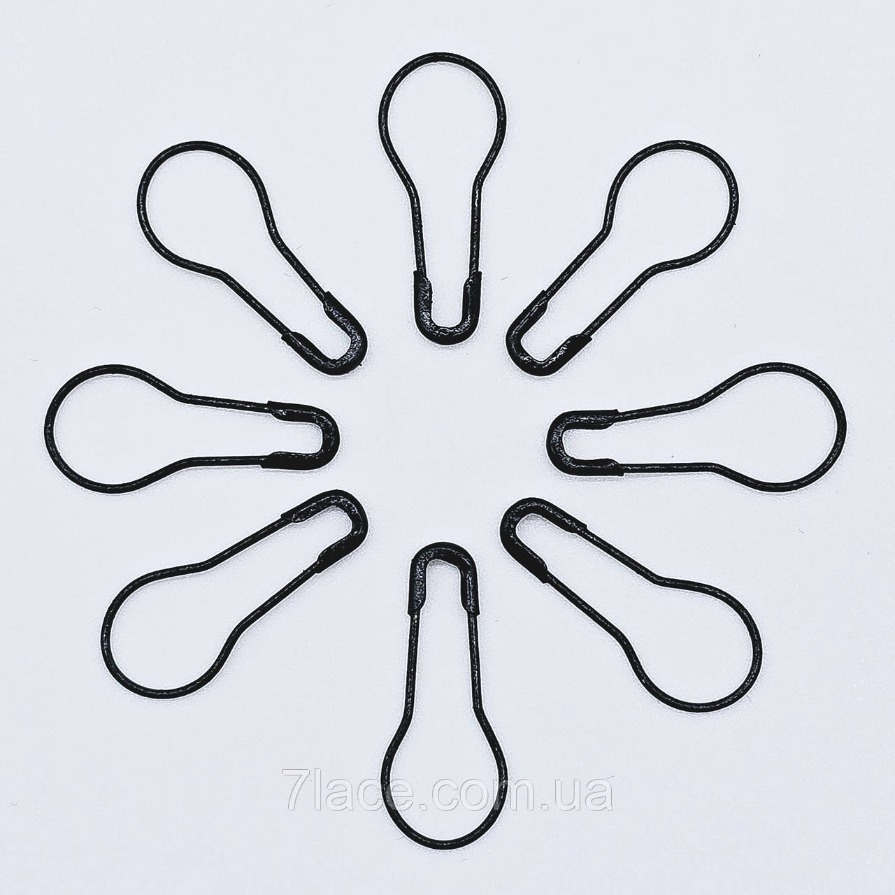 Булавка англійська (форма гарбуз) 2,2 см / колір чорний / замовлення від 1 упаковки (1 000 штук)