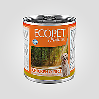 Влажный корм FARMINA ECOPET NATURAL DOG для взрослых собак всех пород с курицей и рисом, 300 г, ж/б