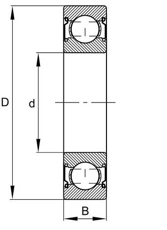 Підшипник 1080901 (61901 ZZ) BEL розміри  12*24*6, фото 2