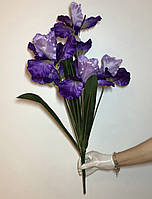 Искусственный цветок Ирис фиолетовый 67см