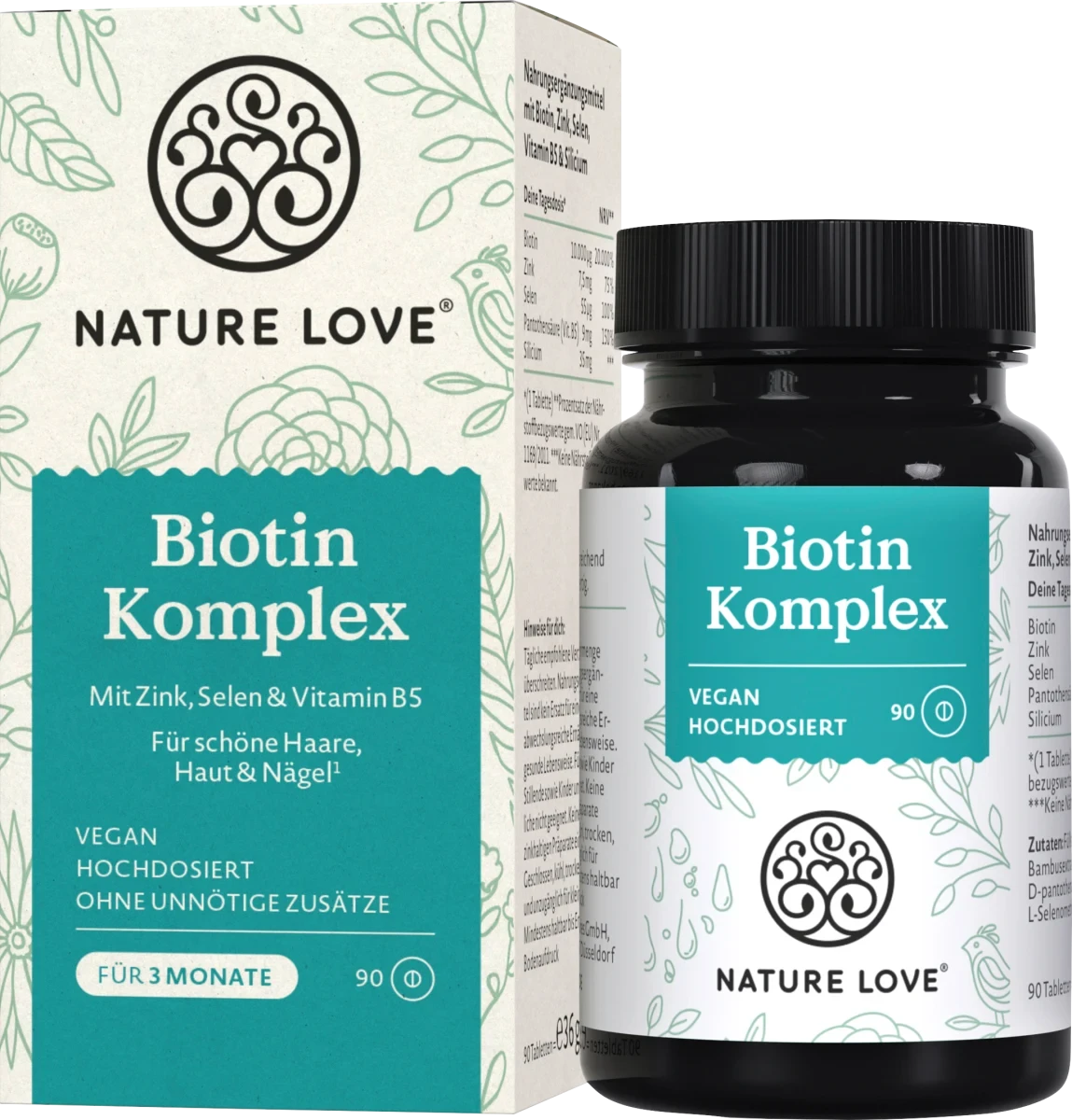 Біологічно активна добавка Nature Love Biotin Komplex 10 000 мкг, 90 шт.