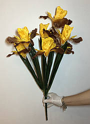 Штучна квітка Ірис жовтий 67 см