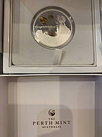 Срібна монета Привітання на весілля футлярі з кристалом у формі серця