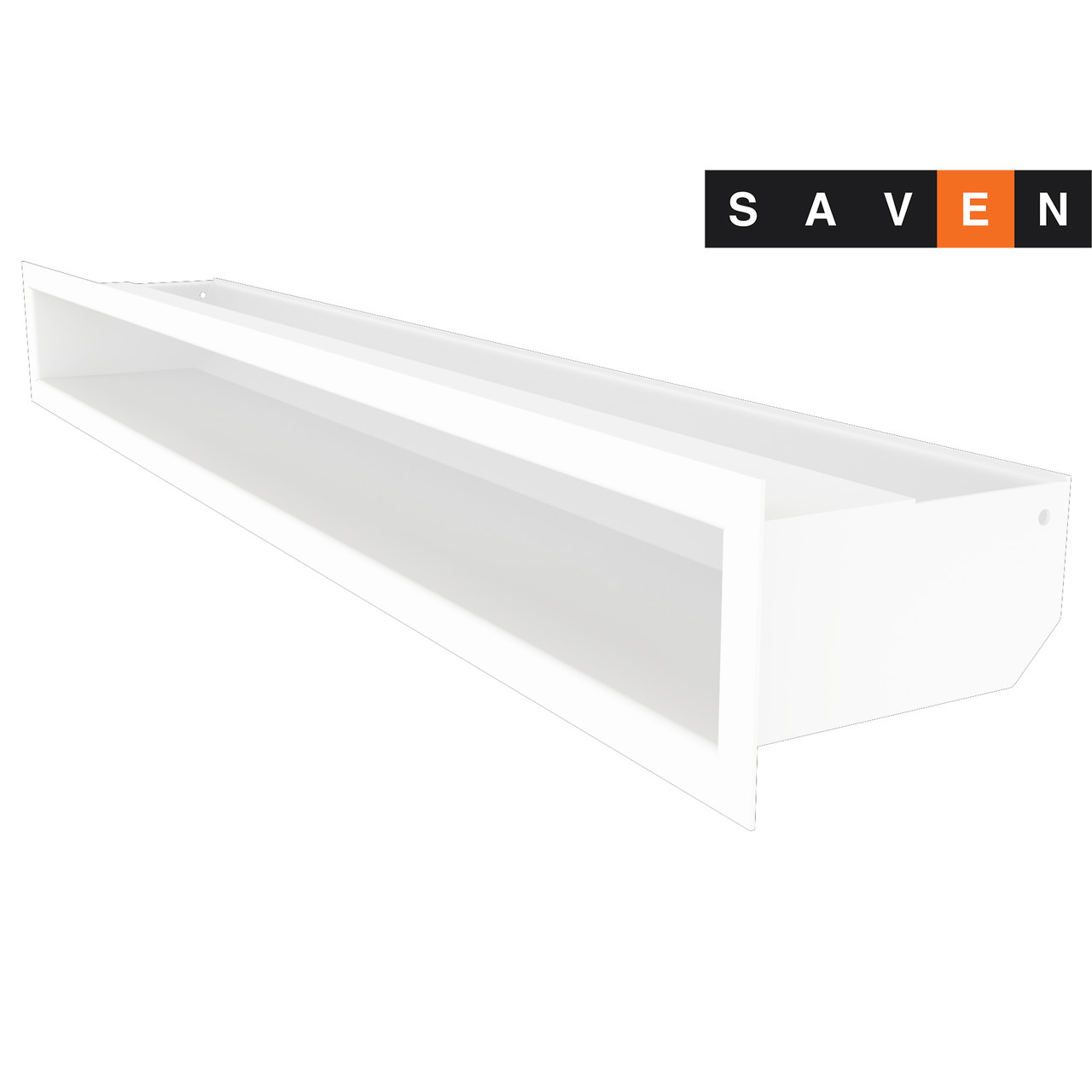 Вентиляційна решітка для каміна SAVEN Loft 90х800 біла, фото 1