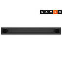 Вентиляційна решітка для каміна SAVEN Loft 90х800 чорна, фото 2