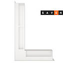 Вентиляційна решітка для каміна кутова ліва SAVEN Loft Angle 90х400х600 біла, фото 2