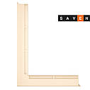 Вентиляційна решітка для каміна кутова ліва SAVEN Loft Angle 60х600х800 кремова, фото 3