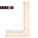 Вентиляційна решітка для каміна кутова права SAVEN Loft Angle 60х600х400 кремова, фото 3