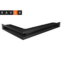 Вентиляционная решетка для камина угловая правая SAVEN Loft Angle 60х600х400 черная