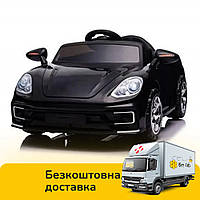 Электромобиль Porsche Boxster детский (мотор 18W, аккумулятор 6V4,5AH, MP3, USB, LED) KD5088-1 Черный