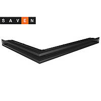 Вентиляционная решетка для камина угловая правая SAVEN Loft Angle 60х800х600 черная