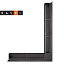 Вентиляційна решітка для каміна кутова права SAVEN Loft Angle 90х800х600 графітова, фото 3