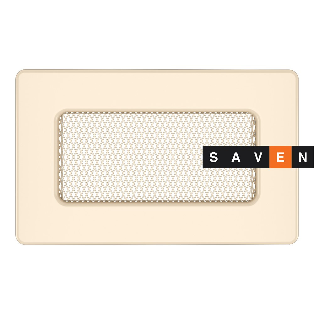 Вентиляційна решітка для каміна SAVEN 11х17 кремова, фото 1