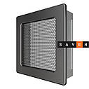 Вентиляційна решітка для каміна SAVEN 17х17 графітова, фото 2