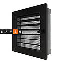 Вентиляційна решітка для каміна SAVEN 17х17 чорна з жалюзі, фото 2