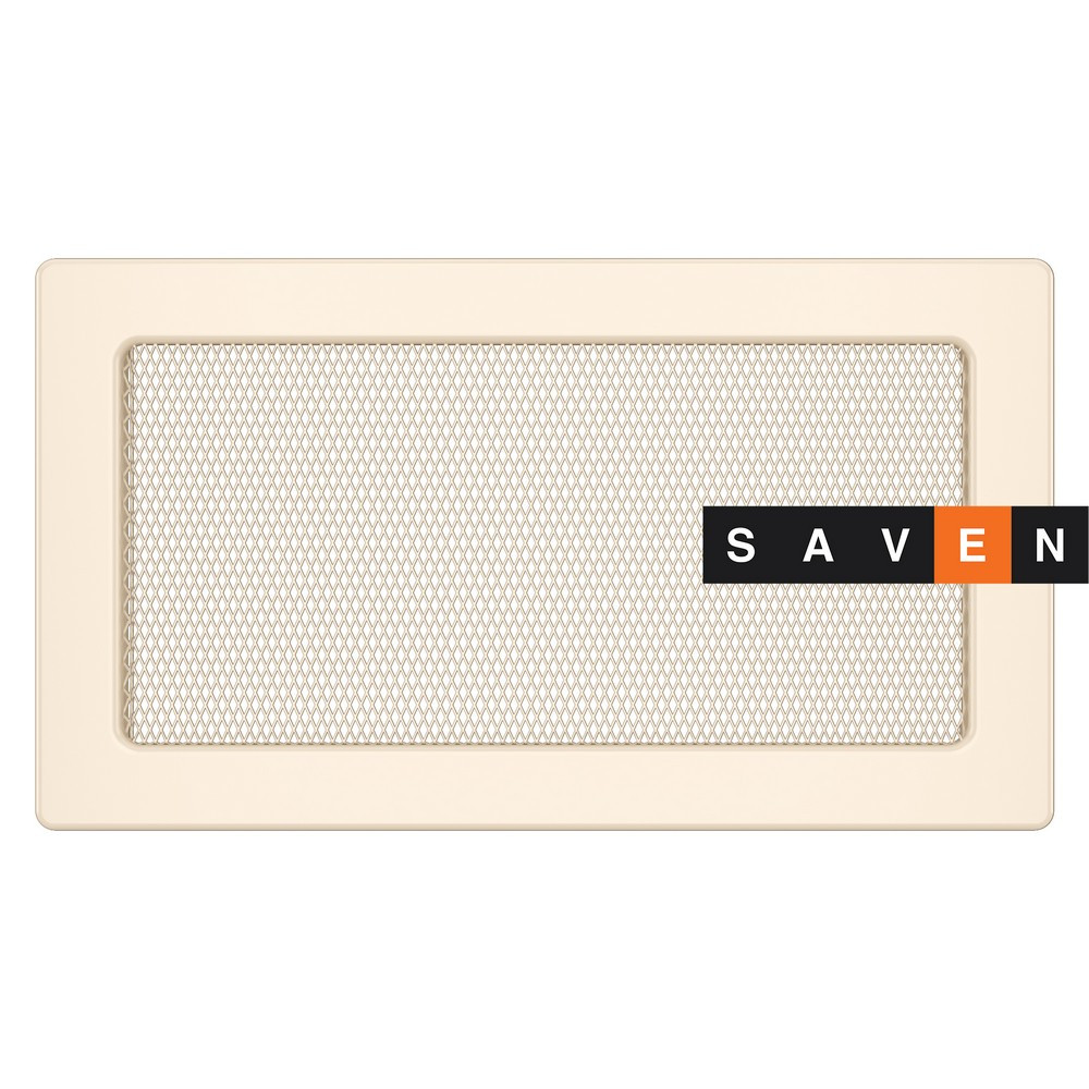 Вентиляційна решітка для каміна SAVEN 17х30 кремова, фото 1