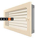 Вентиляційна решітка для каміна SAVEN 17х30 кремова з жалюзі, фото 2