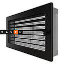 Вентиляційна решітка для каміна SAVEN 17х30 чорна з жалюзі, фото 2
