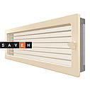 Вентиляційна решітка для каміна SAVEN 17х49 кремова з жалюзі, фото 2