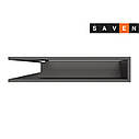 Вентиляційна решітка для каміна кутова ліва SAVEN Loft Angle 95х450х800 графітова, фото 2