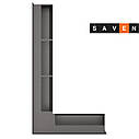 Вентиляційна решітка для каміна кутова ліва SAVEN Loft Angle 95х450х800 графітова, фото 4