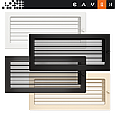 Вентиляційна решітка для каміна SAVEN 17х37 біла з жалюзі, фото 6
