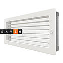 Вентиляційна решітка для каміна SAVEN 17х37 біла з жалюзі, фото 2
