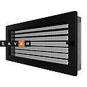 Вентиляційна решітка для каміна SAVEN 17х37 чорна з жалюзі, фото 2