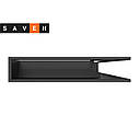 Вентиляційна решітка для каміна кутова права SAVEN Loft Angle 95х800х450 чорна, фото 2