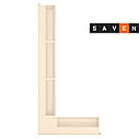 Вентиляційна решітка для каміна кутова ліва SAVEN Loft Angle 95х450х950 кремова, фото 2