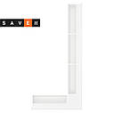 Вентиляційна решітка для каміна кутова права SAVEN Loft Angle 95х950х450 біла, фото 4