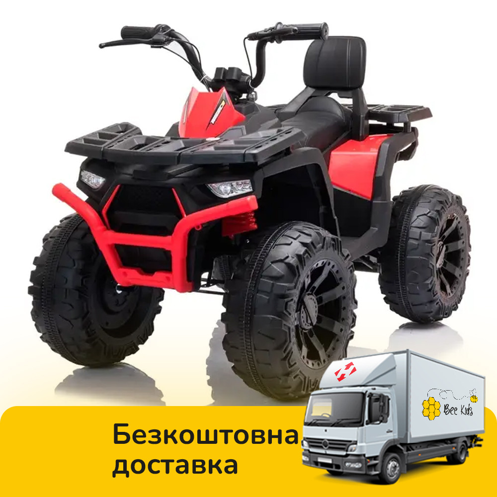 Квадроцикл електромобіль дитячий (2 мотори по 35W, акум 12V 7Ah, MP3, USB, EVA) CJ333 Червоний, фото 1