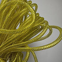 Регілін трубчастий (тубуляр), з люрексом, колір Gold, діаметр 8 мм, 1 м