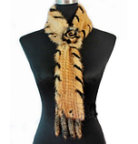 Шарфи з натурального хутра норки. Жіночий норковий шарфик крем, фото 3